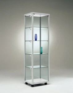 Glasvitrine QV Vitrine Ausstellung Messe & Schloss beleuchtet 50 cm Standfüße - Bild 1 von 5