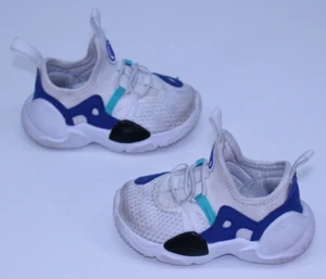 Nike Air Hurache Baby Sneakers Shoes TD 5C White CK4983-100 Walking Blue Slip-On - Picture 1 of 12