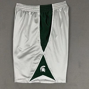 Vintage Michigan State Spartans Basketball Shorts Mens M Gray Nike Team Dazzle - Picture 1 of 17