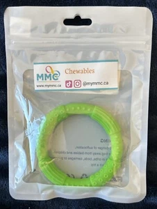 New MMC Silicone Chewable Teether Bracelet Lime Green - Picture 1 of 6
