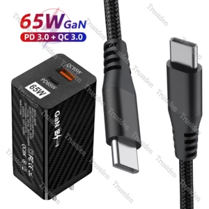 65W GaN USB C Fast Charger PD Type C Power Adapter For Android iPad Pro Macbook - Picture 1 of 14