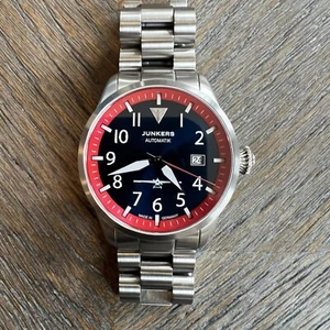 Junkers J1 Limited Edition ref. 958.02.01 Men’s Automatic Watch 42mm Blue Dial - Picture 1 of 9