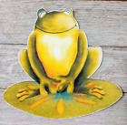 frog toad lilly pad wall sticker glossy front facing green 5 inch new