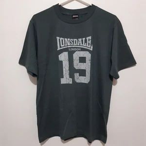 Londsdale Shirt Mens Dark Grey London 19 Short Sleeve Size Large - Picture 1 of 5