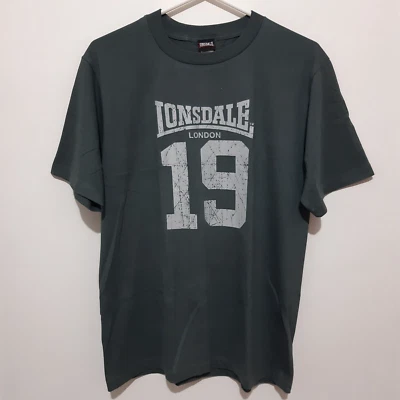 Londsdale Shirt Mens Dark Grey London 19 Short Sleeve Size Large - Image 1 of 4