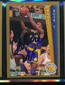 1992 93 Fleer #73 Mario Elie autograph signed Basketball Card Warriors  - Picture 1 of 2