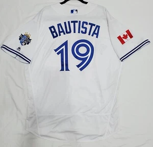 Majestic AUTHENTIC 52 2XL TORONTO BLUE JAYS JOSE BAUTISTA FLEX ON FIELD JERSEY - Picture 1 of 6