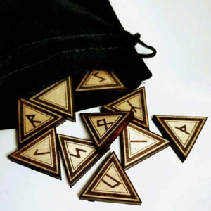 Norse Futhark Pocket Rune set, Divination rune Set, Odin knotwork viking USA - Picture 1 of 6