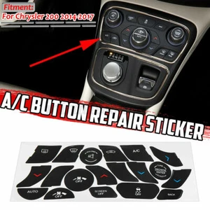 A/C Climate Control Button Repair Decals Stickers Chrysler 200 & 300 2014-2017 - Picture 1 of 5
