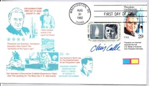 #2699 THEODORE VON KARMAN, JOHN F. KENNEDY, STAMP DESIGNER CHRIS CALLE SIGNED - Picture 1 of 1