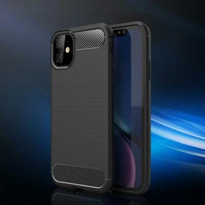 Para Apple IPHONE Se (2020 ),11 Pro Max XR Carbono Fibra Funda + Pantalla - Imagen 1 de 20