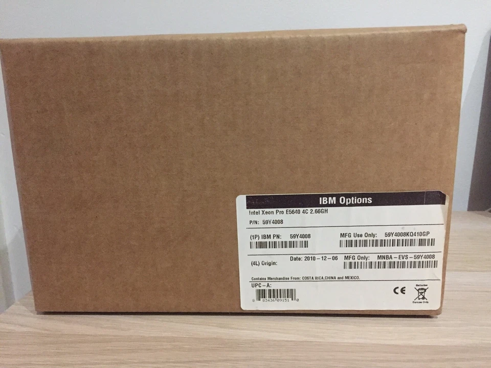 59Y4008 IBM x3550 M3 Processor Kit (CPU SLBVC + Heatsink 49Y4822 +Fan 43V6929 - Image 1 of 2