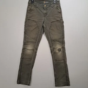 Pantalones Carhartt Doble Rodilla Mujer Talla 2 Calce Ajustado Trabajo Envejecido - Imagen 1 de 16