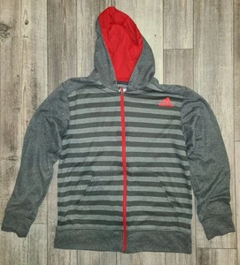 RARE Mens ADIDAS Ultimate Hoodie Hoody Climawarm Gray Red Zip Up Cool Ohio st - Bild 1 von 6