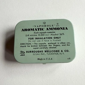 Great Condition Vintage Vaporole Aromatic Ammonia Medicine Tin - Picture 1 of 7