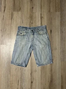 Vintage Y2K Flypaper Distressed Light Wash Denim Shorts Jorts Size 34 - Picture 1 of 9