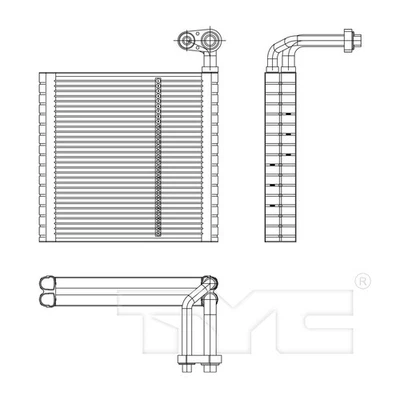 Núcleo evaporador de aire acondicionado TYC 97199 para Chevrolet Spark 13-14 Foto 1 de 4