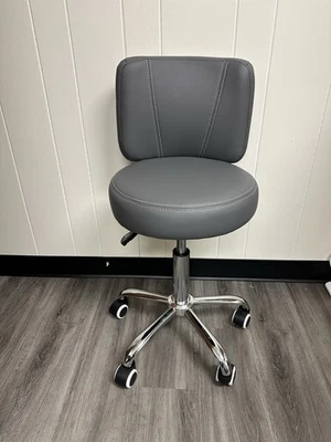 Counter Stool Nail Beauty Lashes Tattoo Hair Chair Adjustable 18''-26'' DGrey - Image 1 of 4