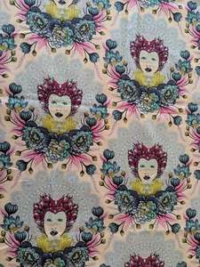 Tula Pink Elizabeth 16th Century Selfie in Blue PWTP062 Free Spirit 44"x72" - Picture 1 of 6