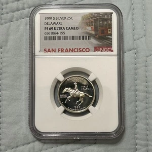 1999S 25c Silver State Quarter NGC PF69 Ultra Cameo Delaware - Picture 1 of 2
