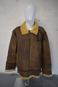 U.S Air Force Type B-3  Leather Shearling Jacket Size Mens Medium M - Picture 1 of 12
