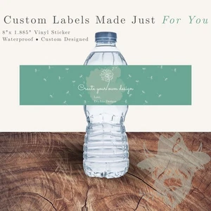 Custom Water Bottle Label, Personalized Business Water Bottle, Wedding Decor - Picture 1 of 6