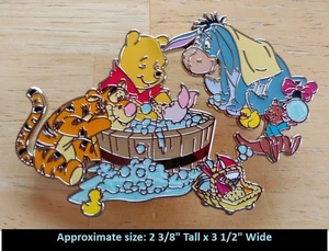 Fantasy Pin - Disney Winnie the Pooh Tigger Eeyore Roo & Piglet getting a bath - Picture 1 of 1