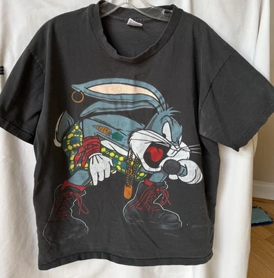 Camisa De Colección Bugs Bunny Años 90 Rock Rapper ANVIL EE. UU. Talla XL DESGASTADO 1993 Warner Bro Foto 1 de 4