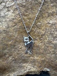 Collar Colgante Felino Gatito Gatito Gatito Gatito Oro RGC 925 De Colección Black Hills - Imagen 1 de 7