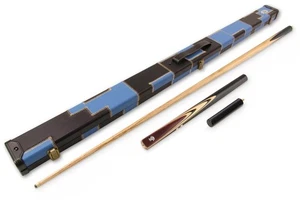 Redwood 3/4 Jointed Ebonized Butt Snooker Pool Queue Set + Black and Blue Case - Bild 1 von 18
