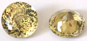 Top 10 mm 6,8 cts fantasia doppio rotondo brillante giallo medio russo CZ AAAA - Foto 1 di 1