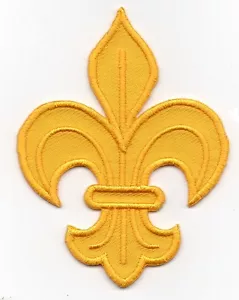 PARCHE PATCH fleur de lys Flor de Lis Lirio Borbones Francia EMBROIDERED - Bild 1 von 1