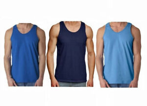Para Hombres Verano Llano Camiseta 100% Algodón Gimnasio Top Multi Pack 4