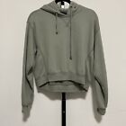Abercrombie & Fitch Khaki Green Cropped Hoodie Size XS