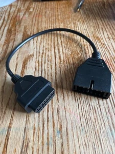 Adaptador de cable de diagnóstico 16 pulgadas OBD1 OBD2 12 pines macho a 16 pines hembra - Imagen 1 de 5
