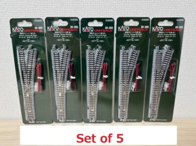 LOTE de 5 KATO 20-203 Escala N Unitrack Desvío Eléctrico #6 Mano Derecha R718-15 NUEVO Foto 1 de 4
