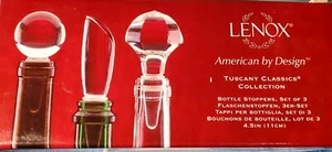 LENOX CRYSTAL Bottle Stoppers NEW Tuscany Classic Collection Set of 3 Gift Box - Bild 1 von 12