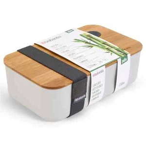 Brabantia Bamboo Lid Dual Compartment Durable Reusable Eco Lunch Box - Picture 1 of 6