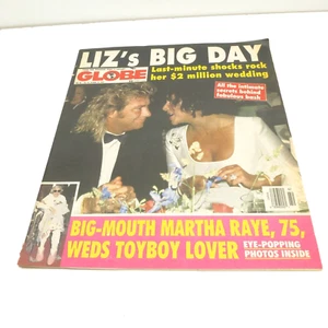 The Globe Tabloid Oct. 15 1991 Elizabeth Taylor Wedding Martha Raye Madonna - Imagen 1 de 7