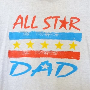 1990s Vintage all star dad jerzees gray blue men's graphic t shirt size large - Picture 1 of 7