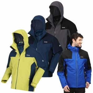 Regatta Mens Wentwood 3 in 1 Waterproof Jacket Rain Coat PLUS SIZES RRP 160 - Picture 1 of 14