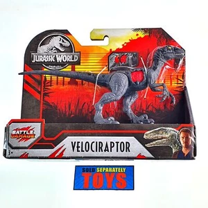 Jurassic World BLACK VELOCIRAPTOR Primal Attack Battle Damage raptor - Picture 1 of 3