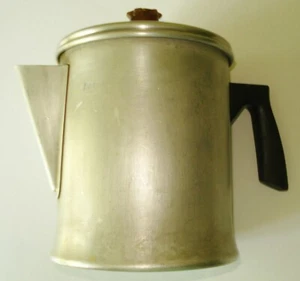 Vintage Foley 7 Cup Aluminum Stove Top Camping Percolator Complete, Made in USA - Picture 1 of 10