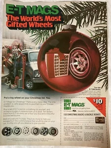1977 E. T. Mag Rims Wheels Print Ad Blackspoke IV RV White Radial Spoke Diamond - Picture 1 of 2