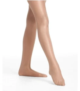 Girls Light Toast Dance Tights Danskin 331 Footed Ultra Shimmer Age 4 - 6 years - Picture 1 of 4