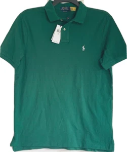 New Polo Ralph Lauren Men's Classic Fit Mesh Polo M Green JN2023 - Picture 1 of 3