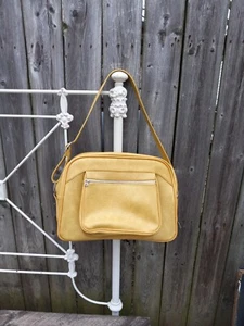 Bolso de mano vintage American Tourister ESCORT bolsillos amarillos con cremallera equipaje - Imagen 1 de 12