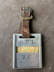 RARE Vintage 1930 O.F.L. BRITISH COLUMBIA HUNTING LICENSE HOLDER AND PAPERS