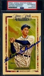 Charlie Gehringer PSA DNA Coa Signed Perez Steele Master Works Autograph - Picture 1 of 1