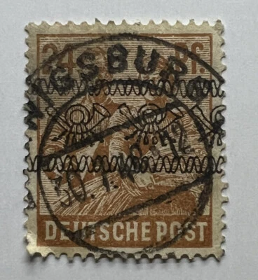 Alemania 1948 control aliado 24 Pf. SELLO #608 CON LUDWIGSBURG SON 1950 CANCELAR Foto 1 de 3